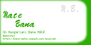 mate bana business card
