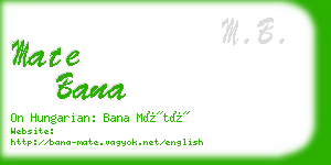 mate bana business card